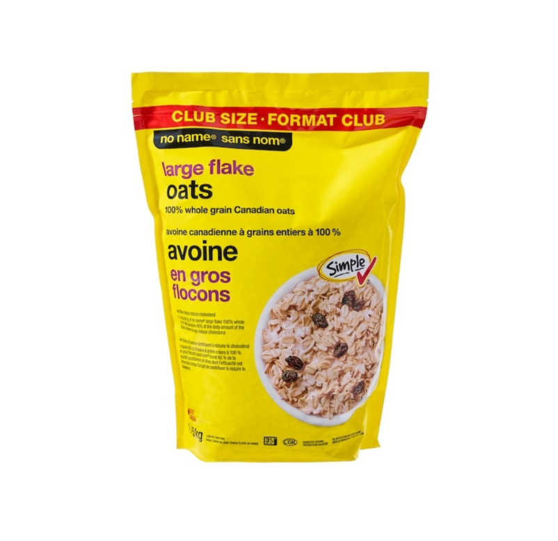 No Name 100% Whole Grain Oats Large Flakes Club Size