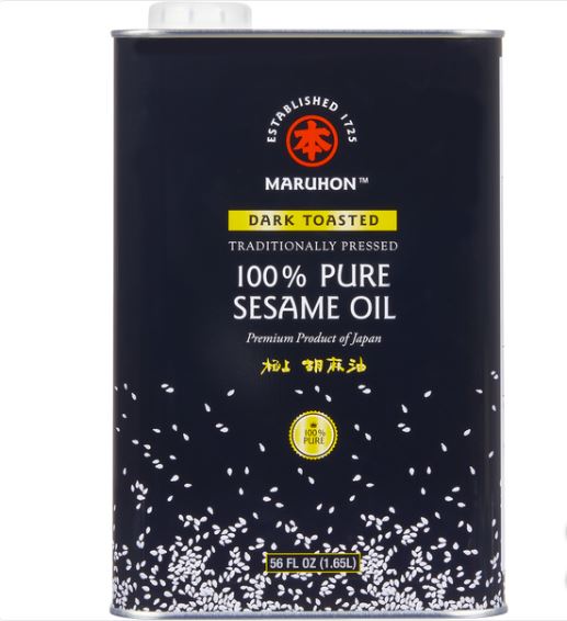 Maruhon 100% Pure Sesame Oil, Dark Toasted, 56 fl oz