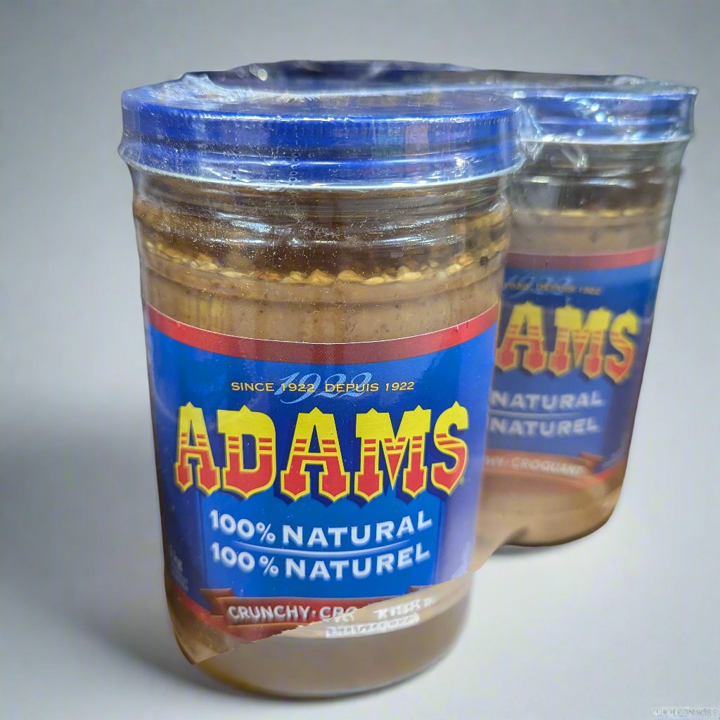 Adams Natural Crunchy Peanut Butter 2x1 kg