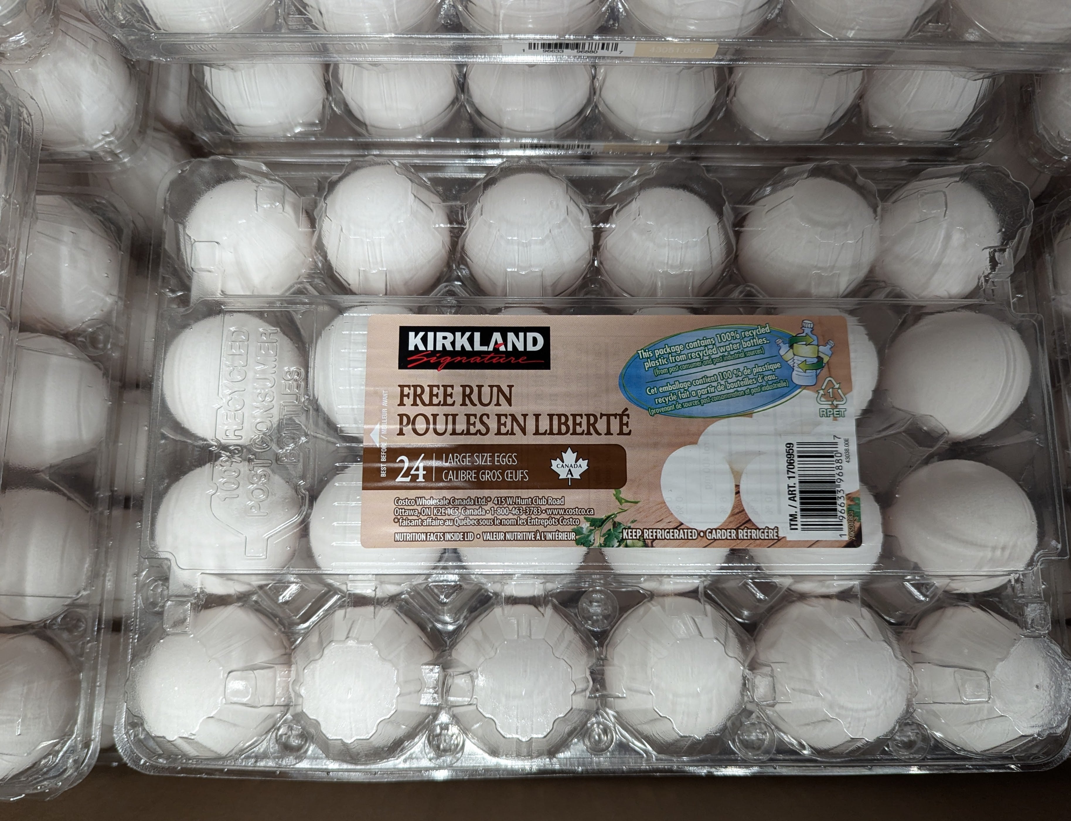 Kirkland Signature Free Run Eggs 24pk