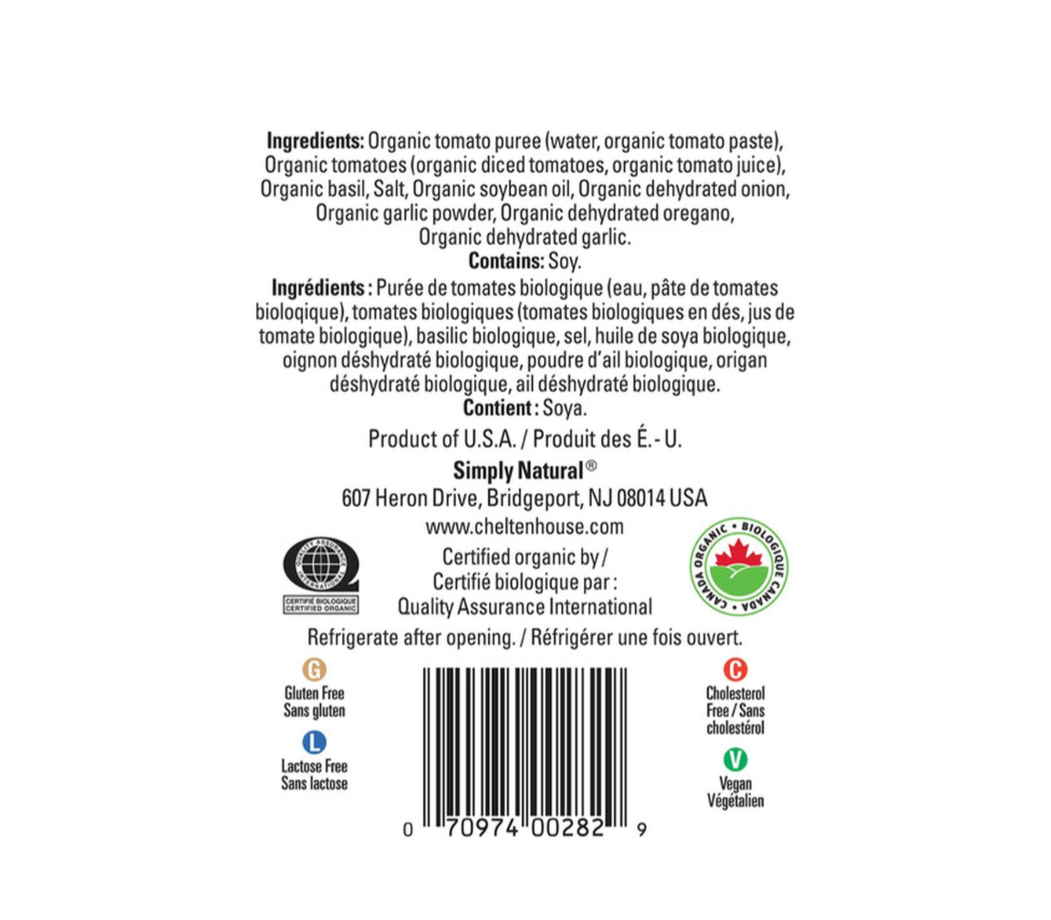 Simply Organic Tomato Basil Pasta Sauce