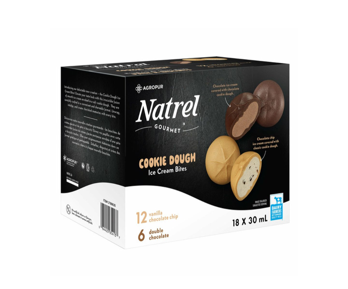 Natrel Cookie Dough Ice cream Bites