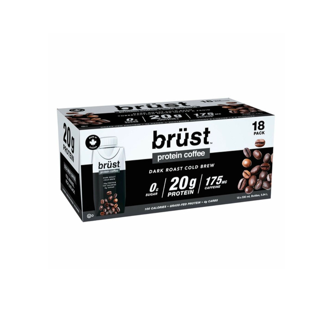 Brust Dark Roast Cold Brew Protein Coffee 330 ml • 18 x 330 ml