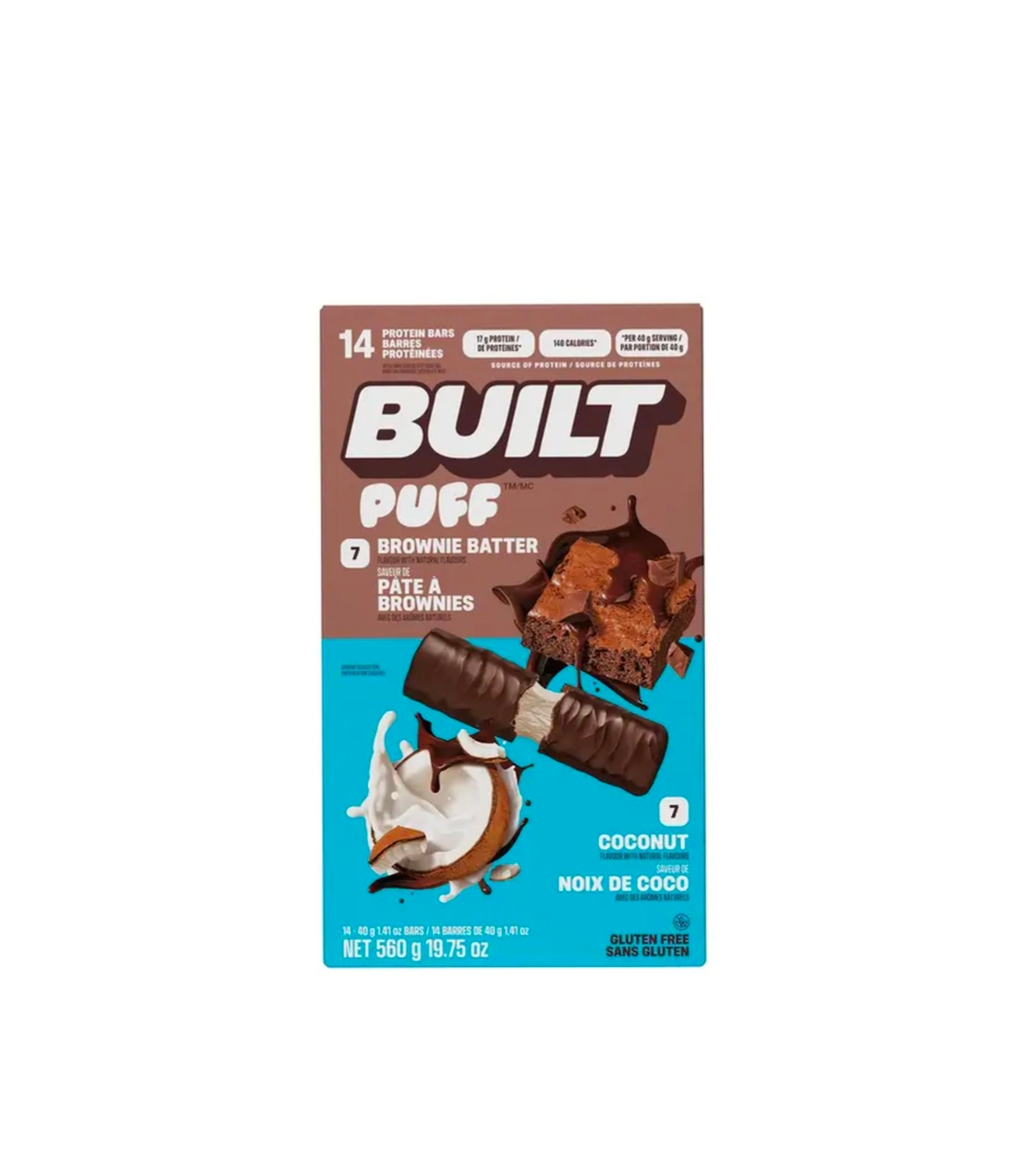 Built Brownie Batter & Coconut Puffs Protein Bars