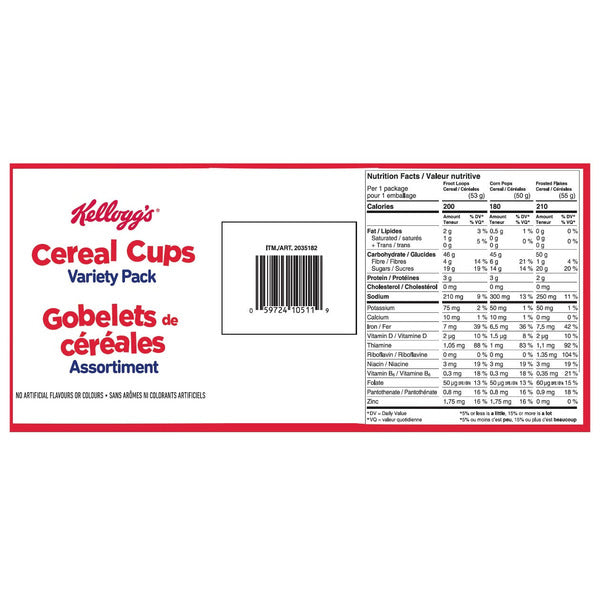 Kellogg's Cereal Cups Variety Pack