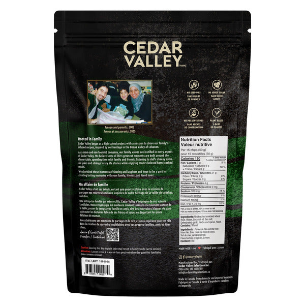 Cedar Valley Garlic & Herb Pita Chips
