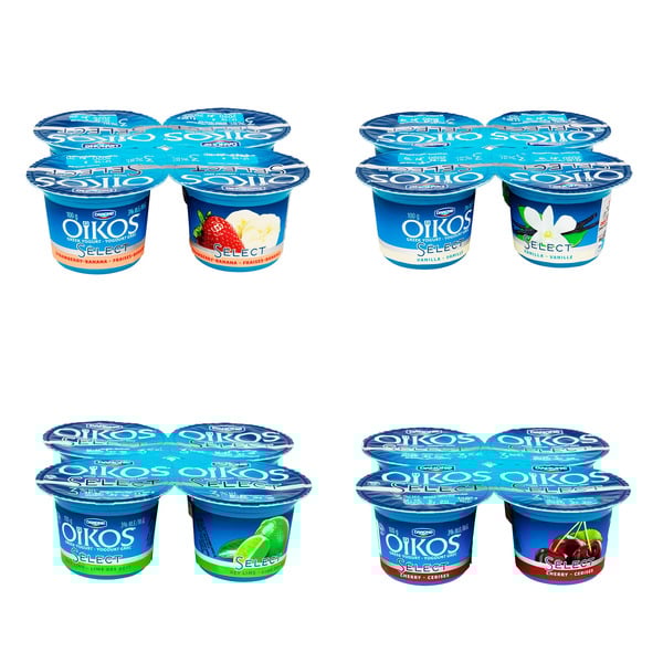 OIKOS Select 3% Greek Yogurt Variety Pack 100 g • 24 x 100 g
