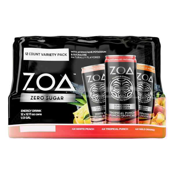 ZOA Zero Sugar Energy Drinks Coastal Connection