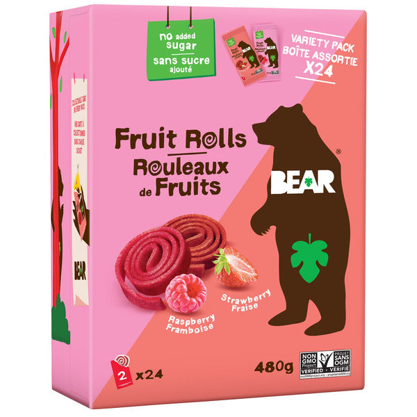 BEAR Fruit Rolls Strawberry And Raspberry, No Added Sugar