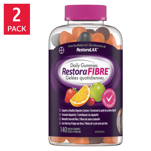 RestoraLAX RestoraFIBRE Daily Prebiotic Fibre Gummies - Fibre Supplements For Men And Women, Naturally Sourced Inulin, Promotes Regularity And supports Healthy Digestive system, Gentle Constipation Relief For Adults
140 Ct (Copy)