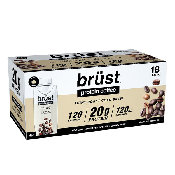 Brust Light Roast Cold Brew Protein Coffee 330 ml • 18 x 330 ml