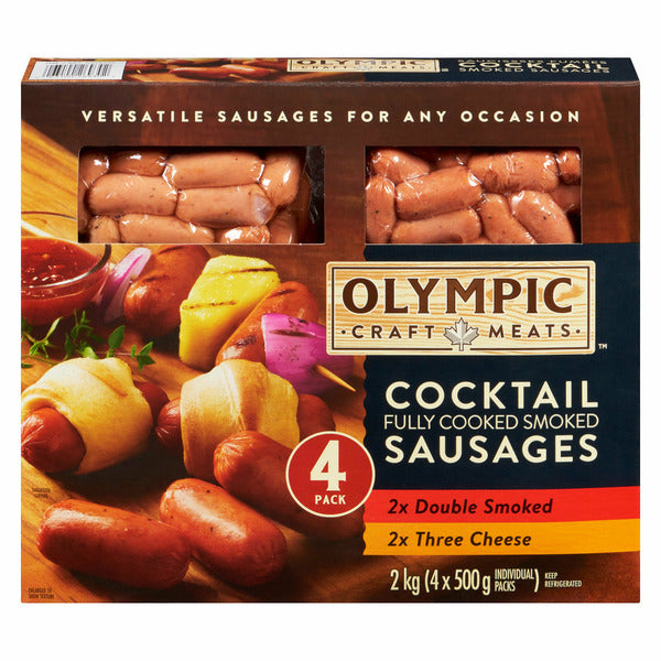 Olympic Craft Meats Cocktail Fully Cooked Smoked Sausages 2kg • 4 x 500 g