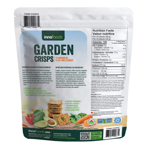 Garden Crisps Organic Vegetable Crackers Inno Foods