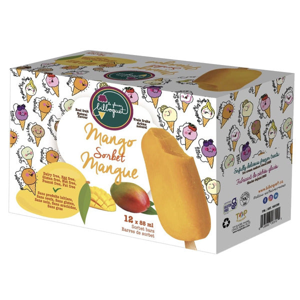 Le Glacier Bilboquet Mango Sorbet Bars 12pk
