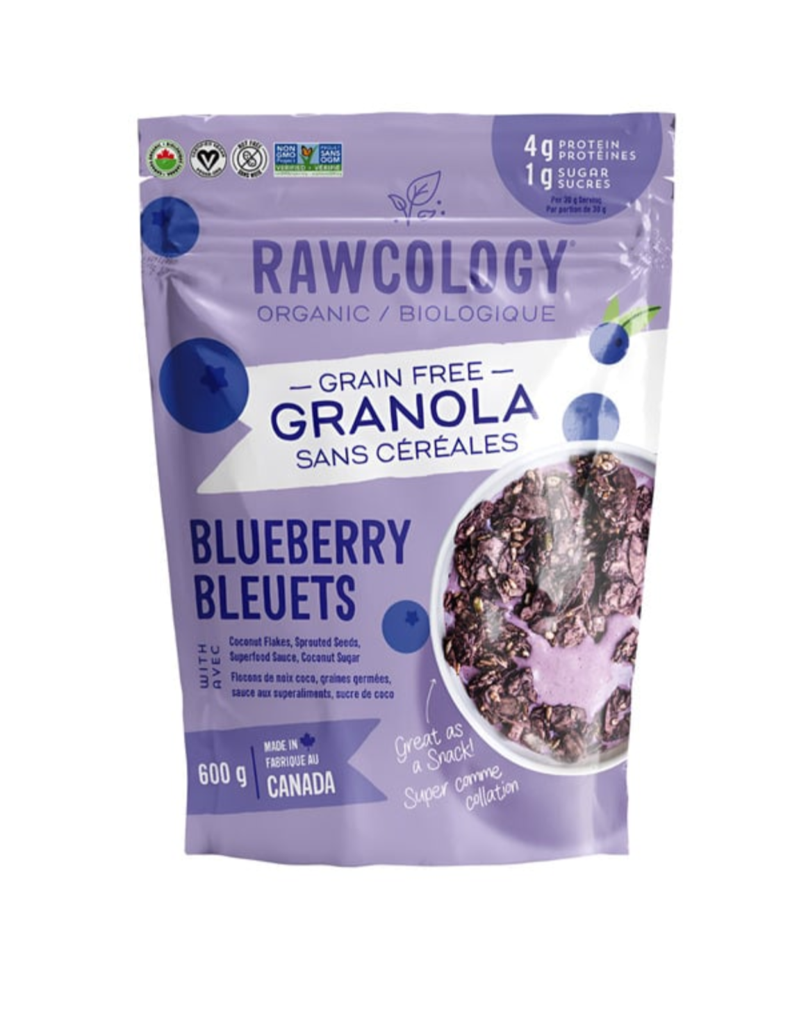 Rawcology Organic grain-free Granola (Made in Canada)