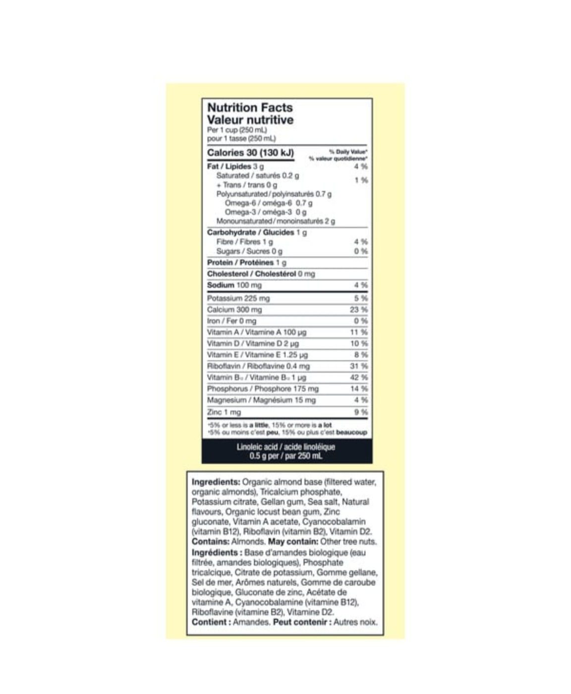 Kirkland Organic Vanilla Almond Beverage
946 ml 6x 946 ml