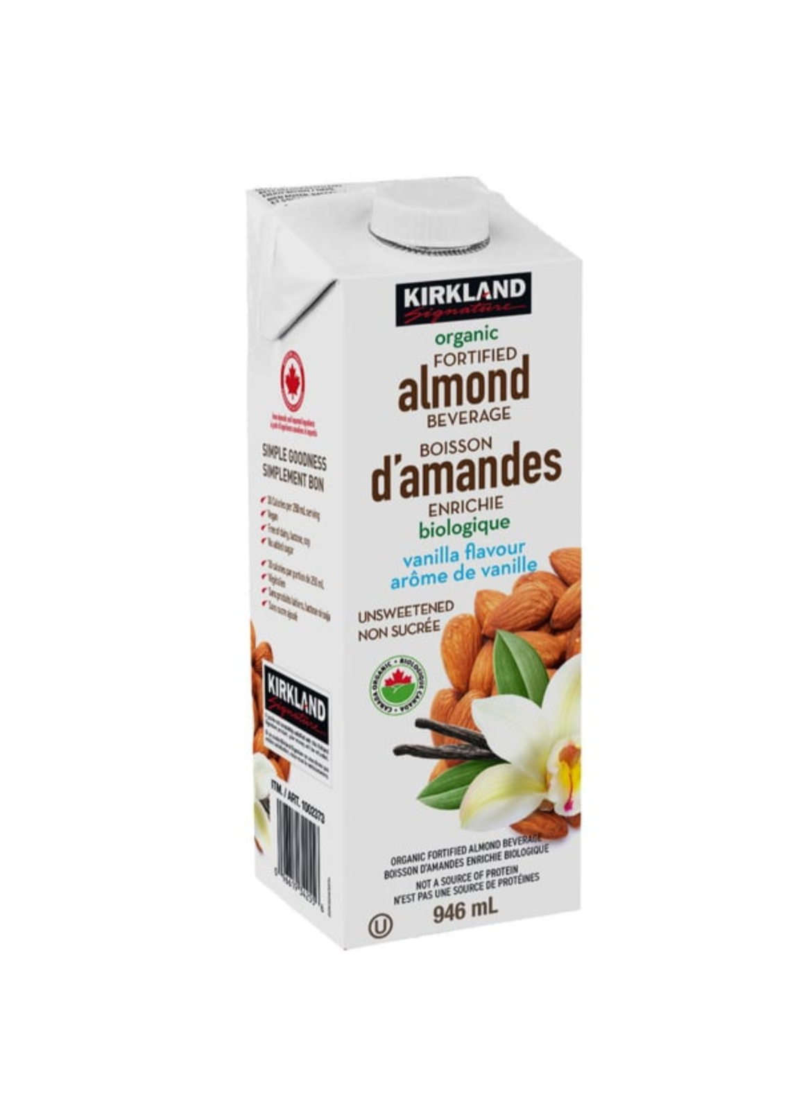 Kirkland Organic Vanilla Almond Beverage
946 ml 6x 946 ml