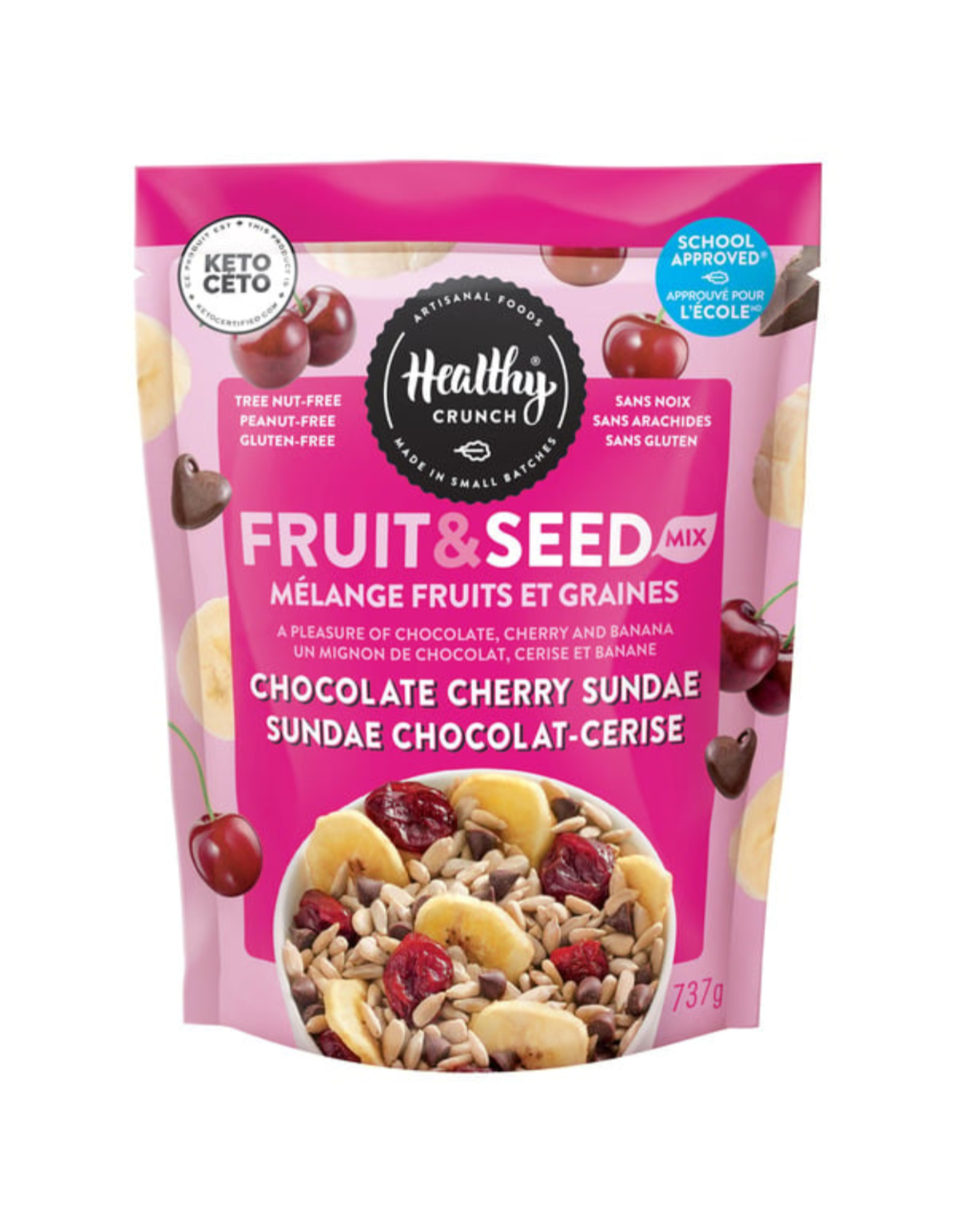Healthy Crunch Chocolate Cherry Sundae fruit and seed mix (product of Canada)