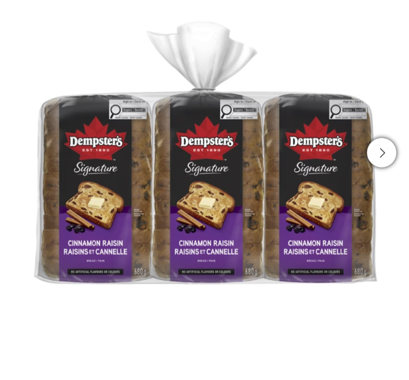 Dempsters Cinnamon Raisin Bread 3pk
