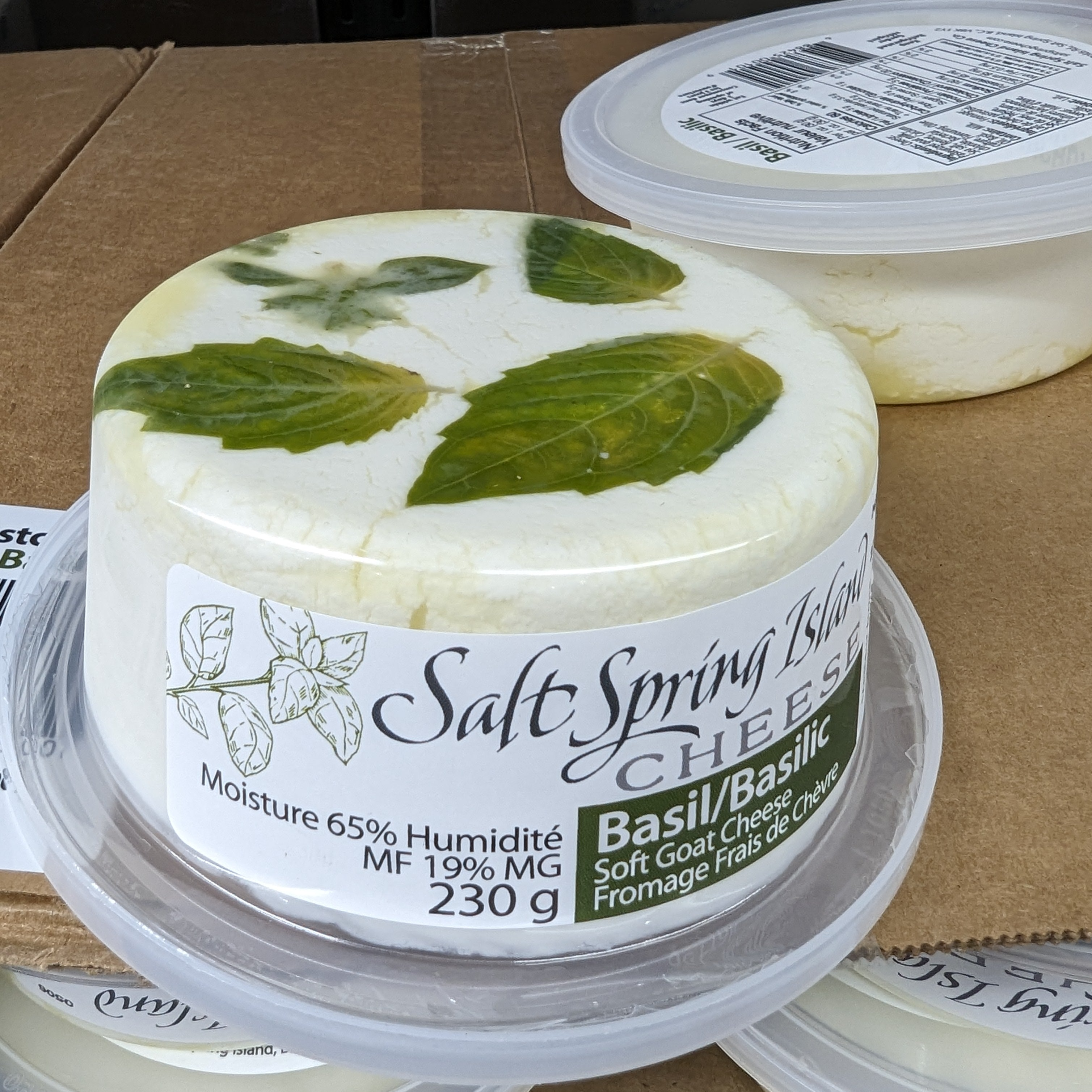 Salt Spring Island Basil Goat Cheese 230g