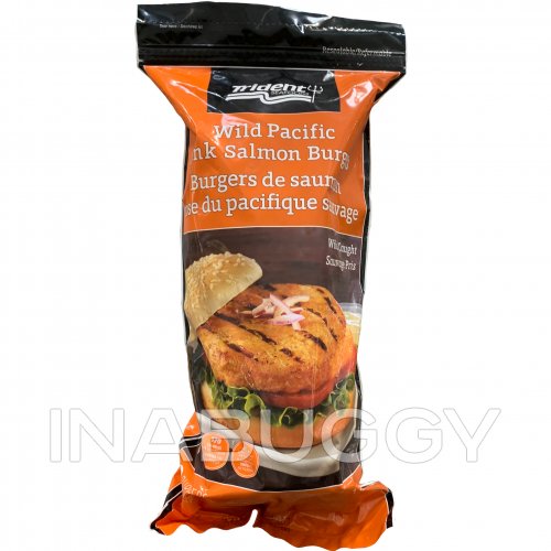 Trident Seafoods Wild Pacific Salmon Burgers, 12 x 113 g