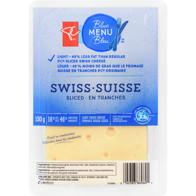 Presidents Choice Blue Menu Slice Swiss