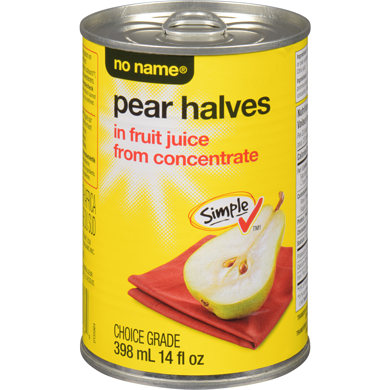 No Name Pear Halves in Juice