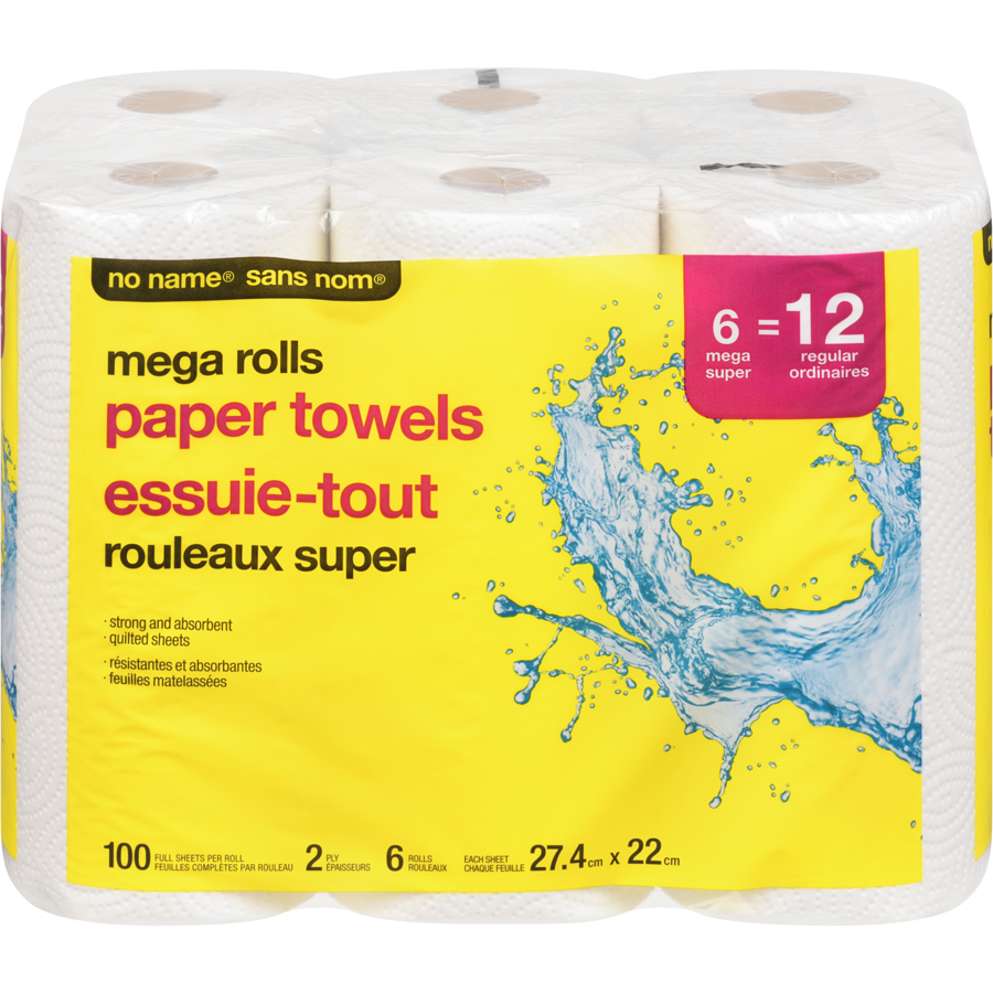 No Name Mega Paper Towel Rolls