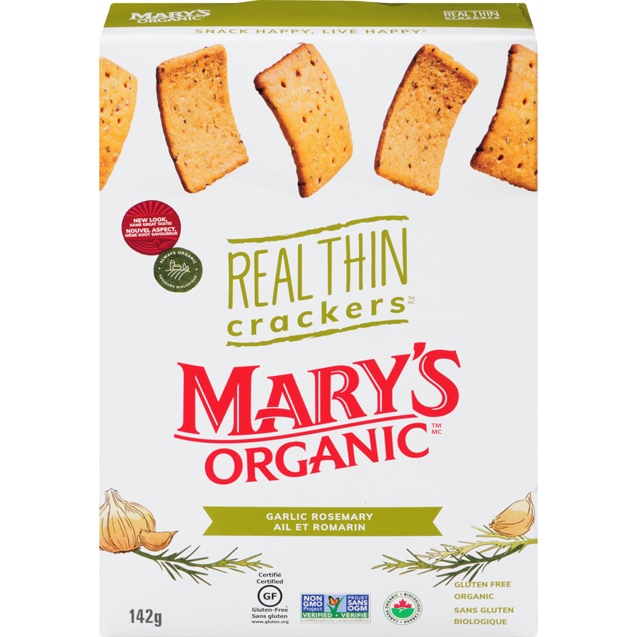 Mary's Organic Real Thin Garlic Rosemary Crackers