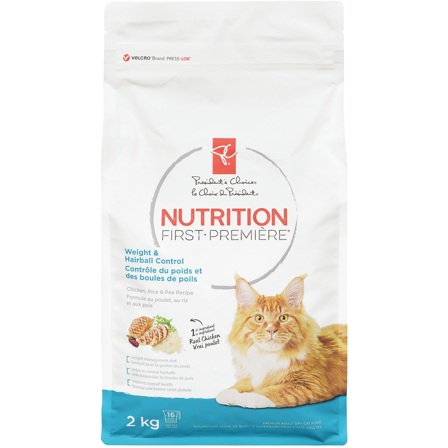 President's Choice Nutrition First Weight & Hairball Control Cat Food (Chicken, Rice & Pea)