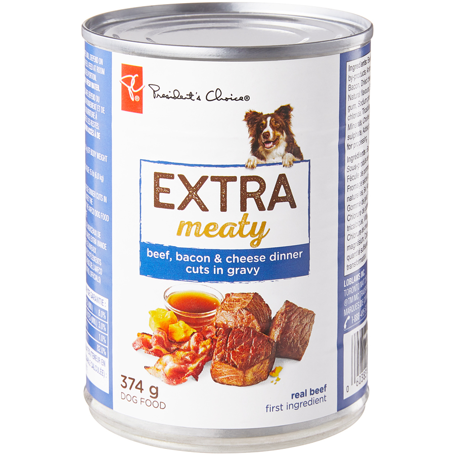 President's Choice Regular Extra Meaty Dog Food (Beef, Bacon & Cheese Dinner