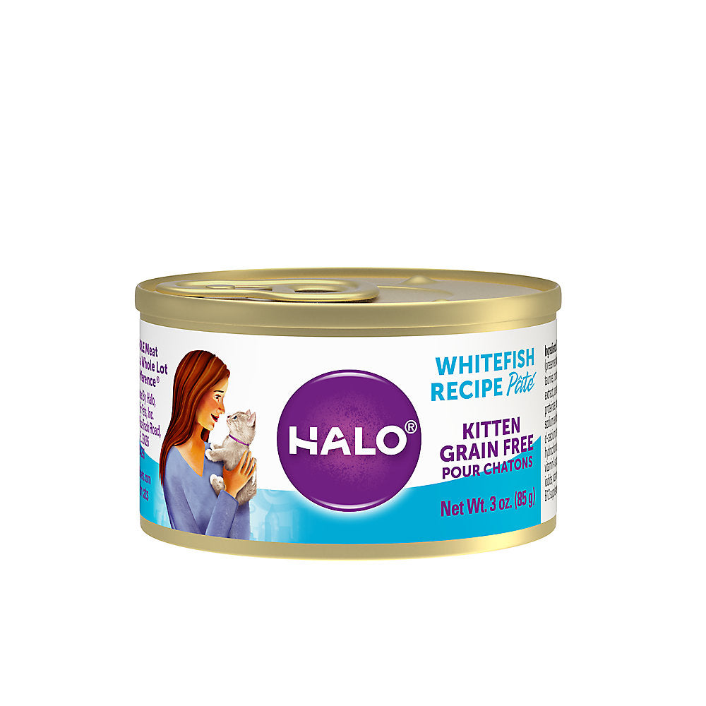 HALO® Kitten Food - Natural, Grain Free, Whitefish Recipe Pate