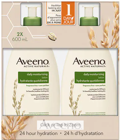 Aveeno Daily Moisturizing Lotion (2 pack)