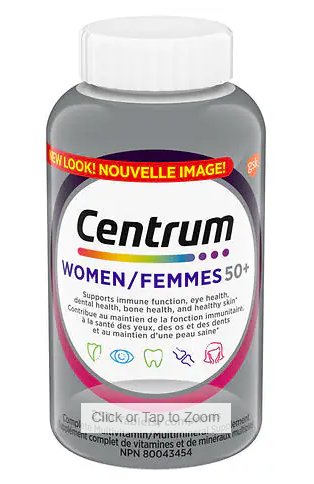 Centrum 50+ Complete Multivitamin & Mineral Supplement for Women