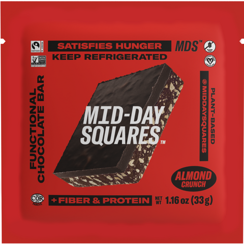 Mid-Day Squares [Almond Crunch] Functional Chocolate Bar