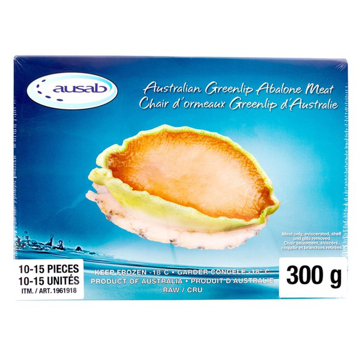 Ausab Frozen Australian Greenlip Abalone Meat