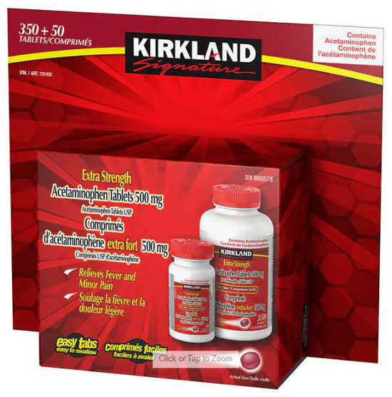 Kirkland Signature Acetaminophen 500 mg Coastal Connection