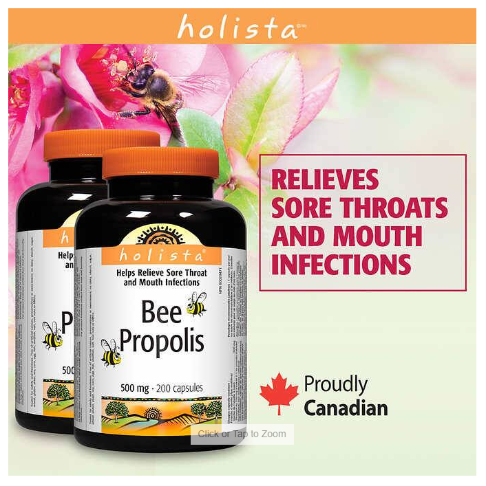 Holista 500 mg Bee Propolis Capsules (2 pack)