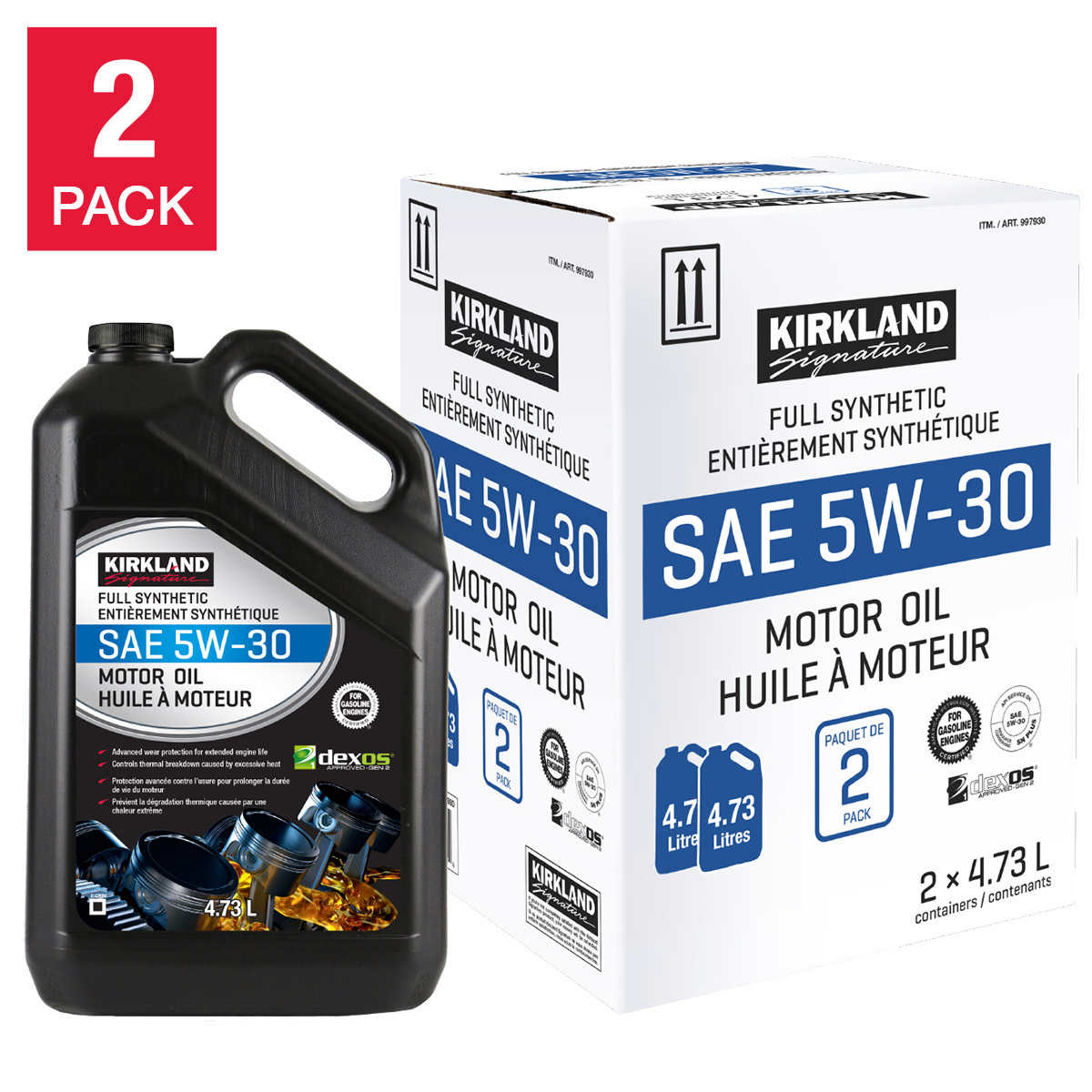 Kirkland Signature 5W30 full synthetic motor oil