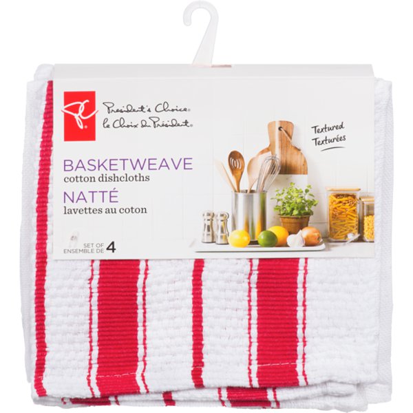 Presidents Choice Red Dish Cloths Pack