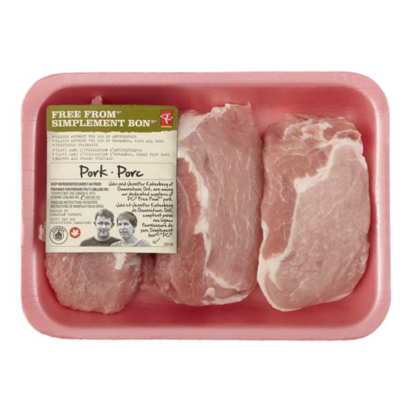 Presidents Choice Free Form Tp Boneless Rib End Pork Chops