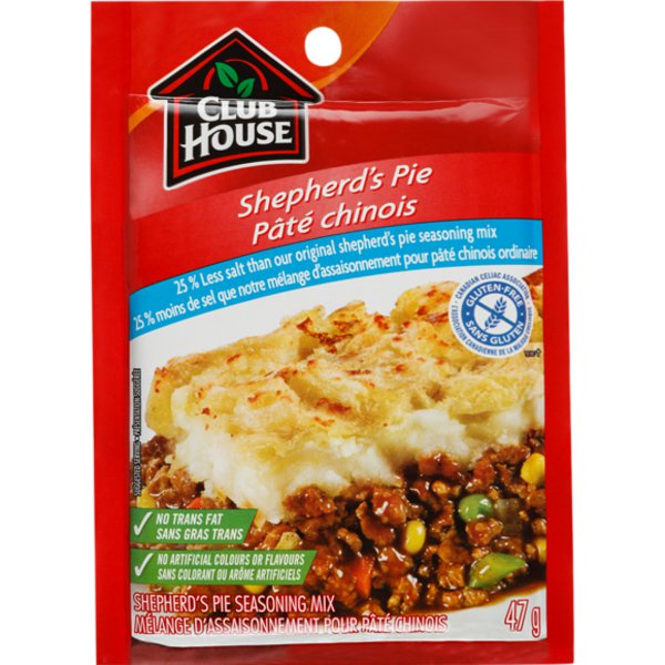 Club House 25% Less Salt Gluten Free Sheppards Pie Seasoning Mix