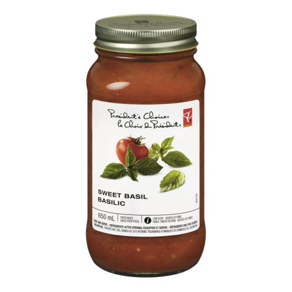 Presidents Choice Sweet Basil Pasta Sauce