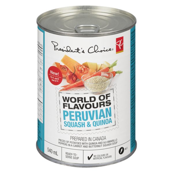 President's Choice World of Flavours Peruvian Squash & Quinoa Ready-to-Serve Soup