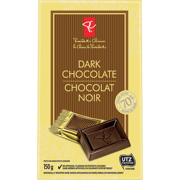 Presidents Choice Mini Dark Chocolate Gold Bar
