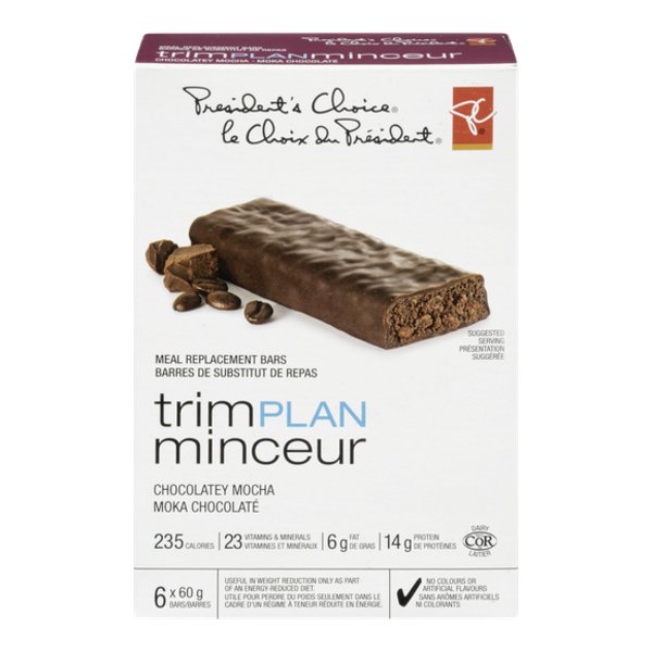 President's Choice Trim Plan Chocolate Mocha Meal Replacement Bars