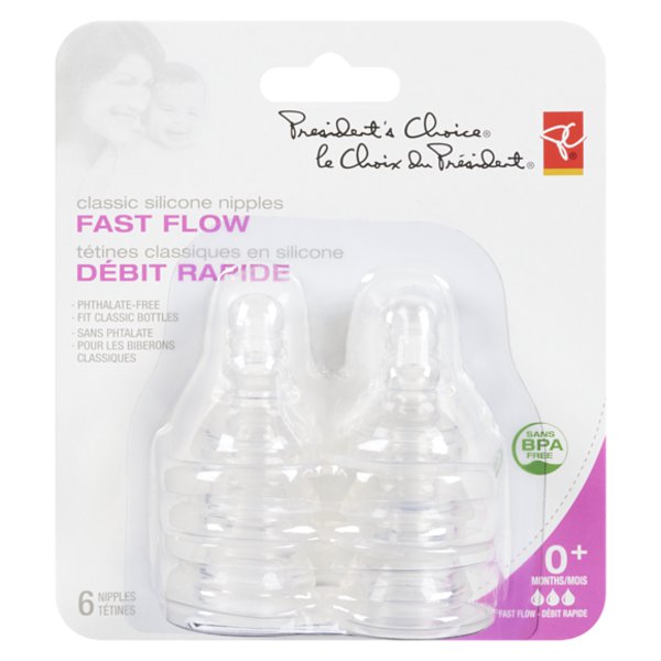 Presidents Choice Fast Flow Baby Bottle Nipples