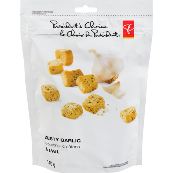 Loblaws President Choice Zesty Garlic Croutons