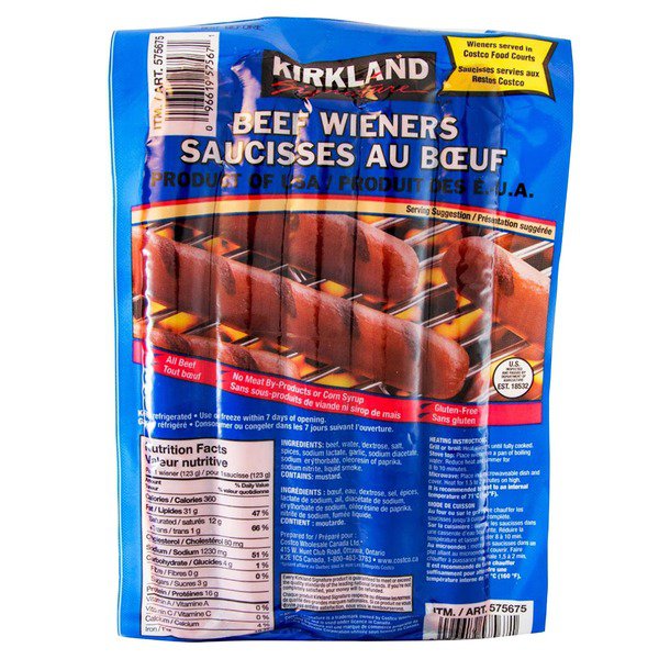 Kirkland Signature Beef Weiners