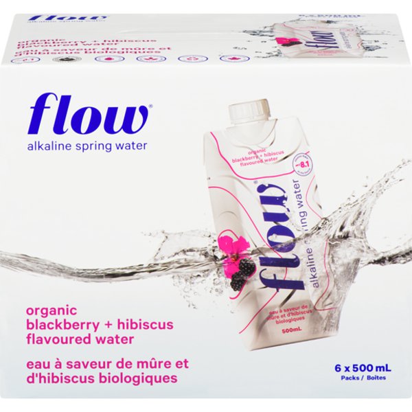 Flow Organic Blueberry Hibiscus Water